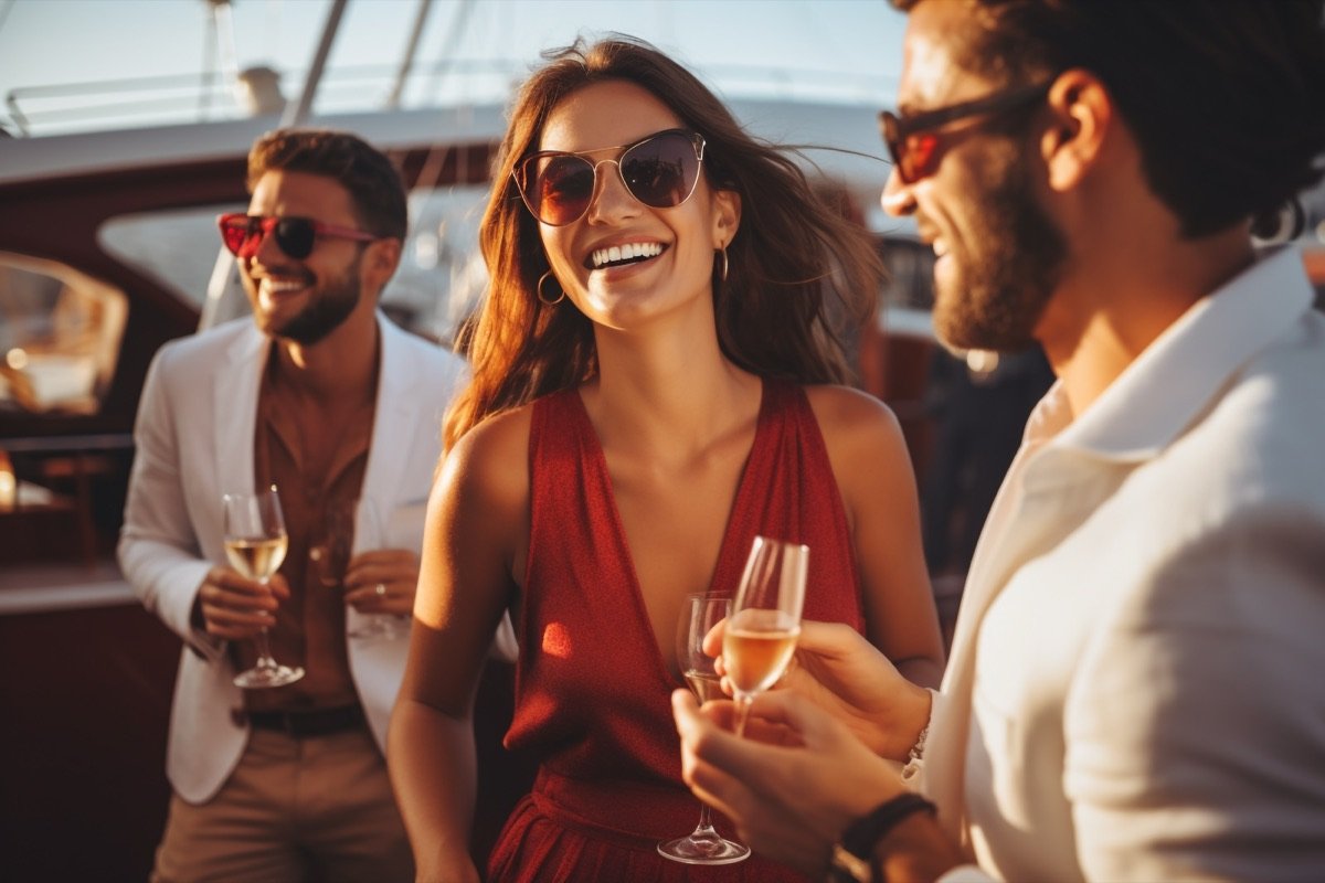 Guests at a private reception in Havana